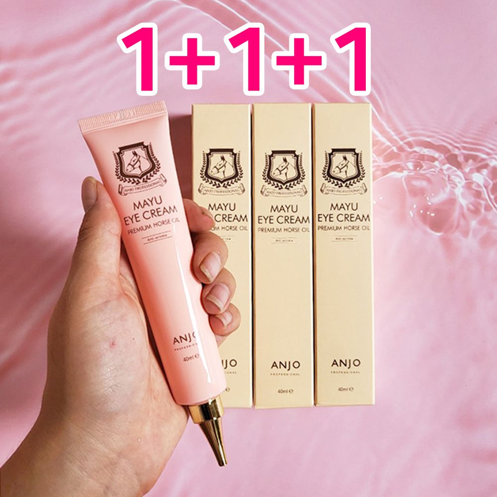 [ANJO] Mayu Jeju Horse Oil Eye Cream 40ml – Intensive Wrinkle Care with 6% Premium Horse Oil, Centella Asiatica, Olive Oil & Panthenol - Made in Korea